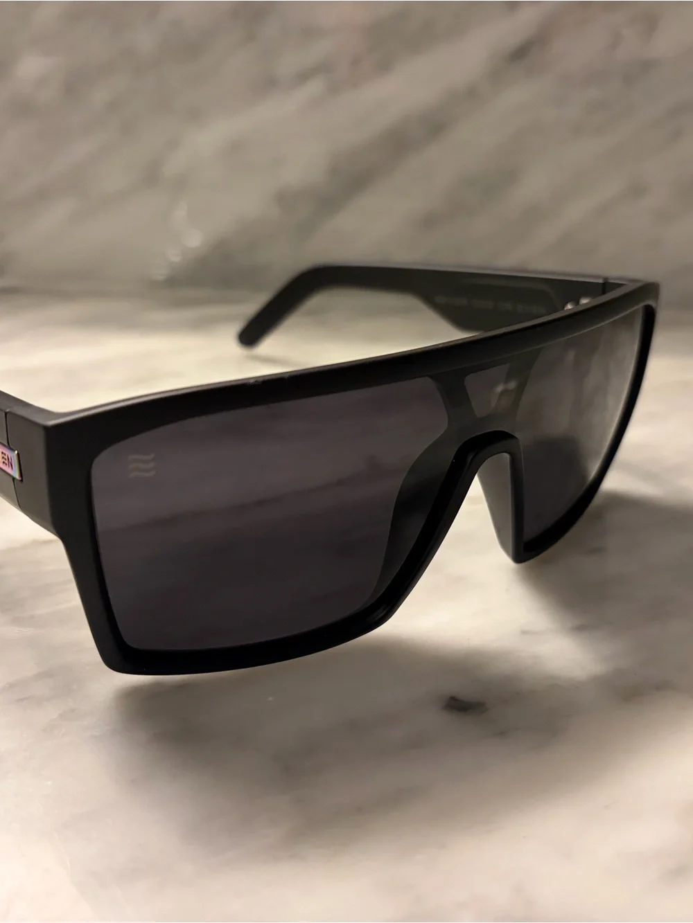 Neven Slater Black Shield Sunglasses - Sport Wraparound Style